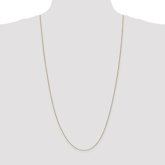 0.8mm 10k Yellow Gold Solid Spiga Chain Necklace, 30 Inch - Picture 2 of 8